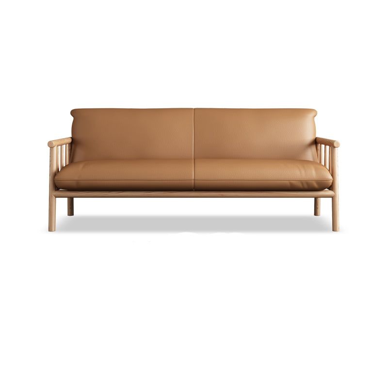 Faux Leather Modern Sofa Square Arm 29 "W Tight Back Sofa for living room Clearhalo 'furn' 'furn_sofas' 'Furniture' 'furniture_sofas' 'kitchen' 'kitchen_sofas' 'Living Room Furniture' 'Sofa' 'sofas' 4607938