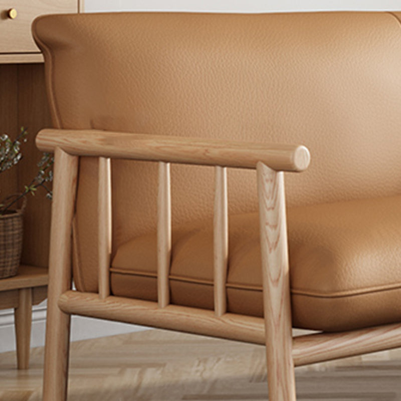 Faux Leather Modern Sofa Square Arm 29 "W Tight Back Sofa for living room Clearhalo 'furn' 'furn_sofas' 'Furniture' 'furniture_sofas' 'kitchen' 'kitchen_sofas' 'Living Room Furniture' 'Sofa' 'sofas' 4607945