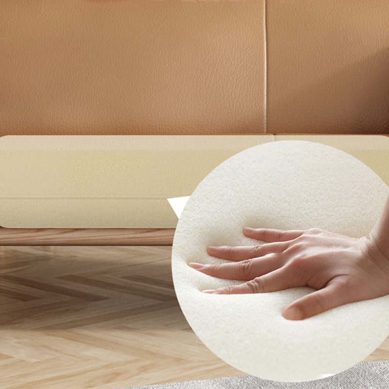 Faux Leather Modern Sofa Square Arm 29 "W Tight Back Sofa for living room Clearhalo 'furn' 'furn_sofas' 'Furniture' 'furniture_sofas' 'kitchen' 'kitchen_sofas' 'Living Room Furniture' 'Sofa' 'sofas' 4607948