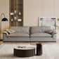 Grey Contemporary Faux Leather Pillow Top Arm Sofa with Loose Back for Living Room 83''L x47"W x 26"H Clearhalo 'furn' 'furn_sofas' 'Furniture' 'furniture_sofas' 'kitchen' 'kitchen_sofas' 'Living Room Furniture' 'Sofa' 'sofas' 4607953
