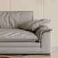 Grey Contemporary Faux Leather Pillow Top Arm Sofa with Loose Back for Living Room Clearhalo 'furn' 'furn_sofas' 'Furniture' 'furniture_sofas' 'kitchen' 'kitchen_sofas' 'Living Room Furniture' 'Sofa' 'sofas' 4607956
