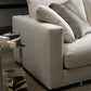 White Slipcovered Fabric Settee Recessed Arm Sofa with Pillows Clearhalo 'furn' 'furn_sofas' 'Furniture' 'furniture_sofas' 'kitchen' 'kitchen_sofas' 'Living Room Furniture' 'Sofa' 'sofas' 4607976