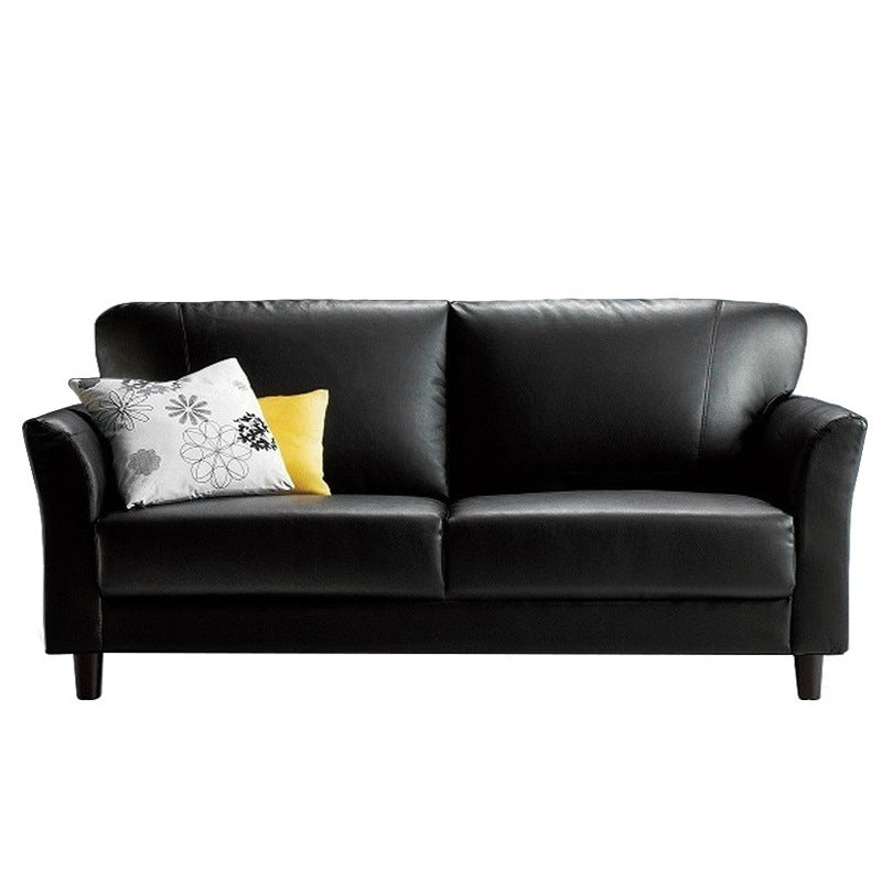 Modern Flared Arm Sofa Standard Wood Legs Sofa for Living Room Black Clearhalo 'Furniture' 'furniture_sofas' 'kitchen' 'kitchen_sofas' 'Living Room Furniture' 'Sofa' 'sofas' 4608034