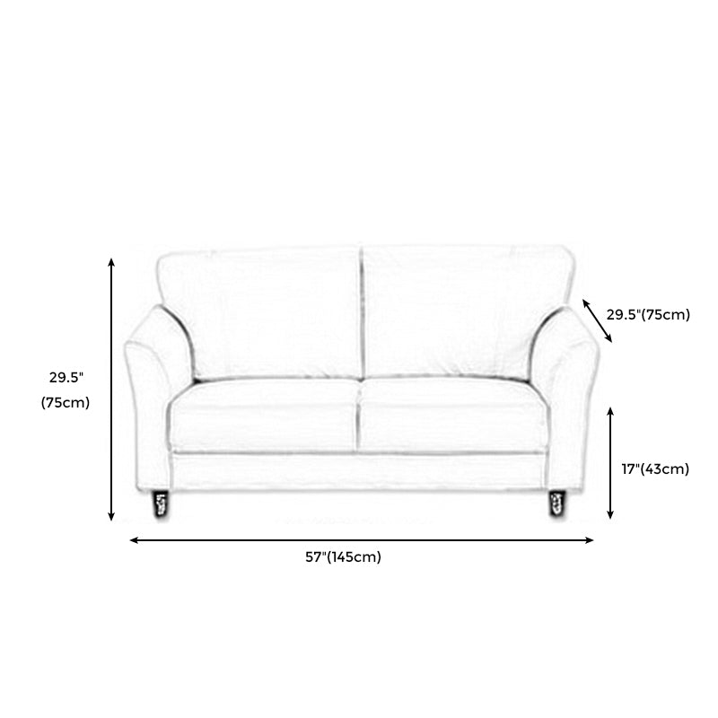 Modern Flared Arm Sofa Standard Wood Legs Sofa for Living Room Clearhalo 'Furniture' 'furniture_sofas' 'kitchen' 'kitchen_sofas' 'Living Room Furniture' 'Sofa' 'sofas' 4608042