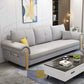 Leather Sofa with Bolster Pillows Single Cushion Seat Square Arm Sofa for Living Room White-Gray Clearhalo 'furn' 'furn_sofas' 'Furniture' 'furniture_sofas' 'kitchen' 'kitchen_sofas' 'Living Room Furniture' 'Sofa' 'sofas' 4608063