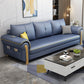Leather Sofa with Bolster Pillows Single Cushion Seat Square Arm Sofa for Living Room Dark Blue Clearhalo 'furn' 'furn_sofas' 'Furniture' 'furniture_sofas' 'kitchen' 'kitchen_sofas' 'Living Room Furniture' 'Sofa' 'sofas' 4608064