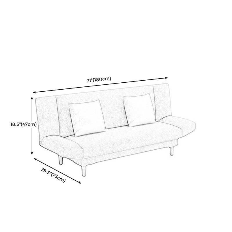Tight Back Armless Settee Loveseat Convertible Fabric Settee Clearhalo 'furn' 'furn_sofas' 'Furniture' 'furniture_sofas' 'kitchen' 'kitchen_sofas' 'Living Room Furniture' 'Sofa' 'sofas' 4608092