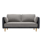 Square Arm Sofa 31.89" H Scandinavian Fabric Sofa with Pillows Dark Gray-Black Clearhalo 'furn' 'furn_sofas' 'Furniture' 'furniture_sofas' 'kitchen' 'kitchen_sofas' 'Living Room Furniture' 'Sofa' 'sofas' 4608114