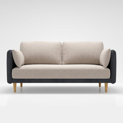 Square Arm Sofa 31.89" H Scandinavian Fabric Sofa with Pillows Grey Clearhalo 'furn' 'furn_sofas' 'Furniture' 'furniture_sofas' 'kitchen' 'kitchen_sofas' 'Living Room Furniture' 'Sofa' 'sofas' 4608115
