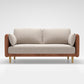 Square Arm Sofa 31.89" H Scandinavian Fabric Sofa with Pillows Orange Clearhalo 'furn' 'furn_sofas' 'Furniture' 'furniture_sofas' 'kitchen' 'kitchen_sofas' 'Living Room Furniture' 'Sofa' 'sofas' 4608116