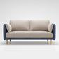 Square Arm Sofa 31.89" H Scandinavian Fabric Sofa with Pillows Blue Clearhalo 'furn' 'furn_sofas' 'Furniture' 'furniture_sofas' 'kitchen' 'kitchen_sofas' 'Living Room Furniture' 'Sofa' 'sofas' 4608118
