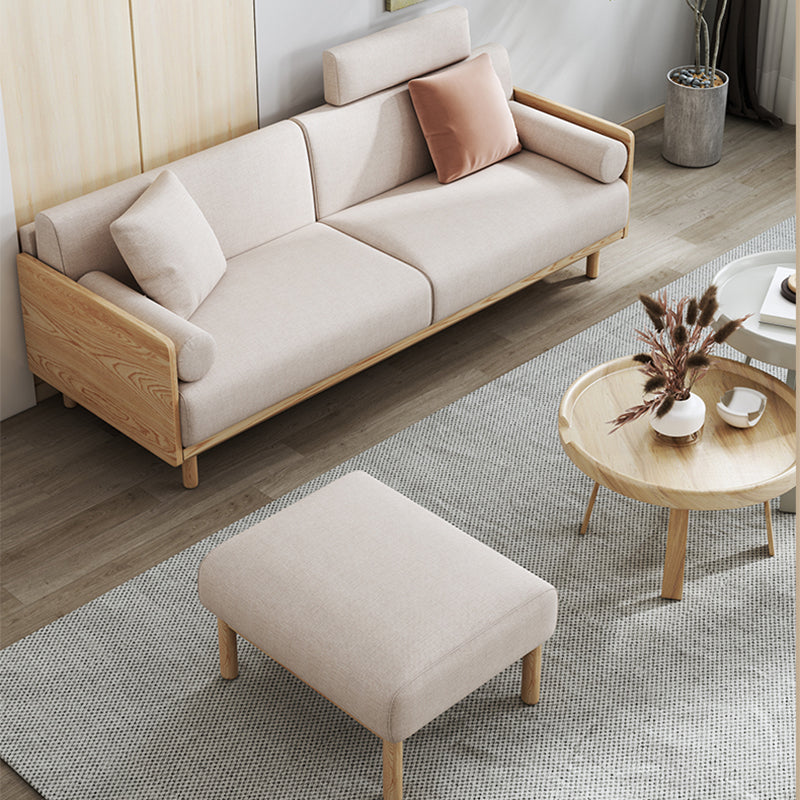 Linen Modern Sofa 33"W P Sofa Pillow Top Arm for Living Room 51''L x33.5"W x 35"H White Clearhalo 'furn' 'furn_sofas' 'Furniture' 'furniture_sofas' 'kitchen' 'kitchen_sofas' 'Living Room Furniture' 'Sofa' 'sofas' 4608556