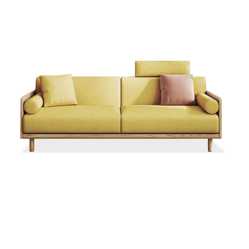 Linen Modern Sofa 33"W P Sofa Pillow Top Arm for Living Room Yellow Clearhalo 'furn' 'furn_sofas' 'Furniture' 'furniture_sofas' 'kitchen' 'kitchen_sofas' 'Living Room Furniture' 'Sofa' 'sofas' 4608558