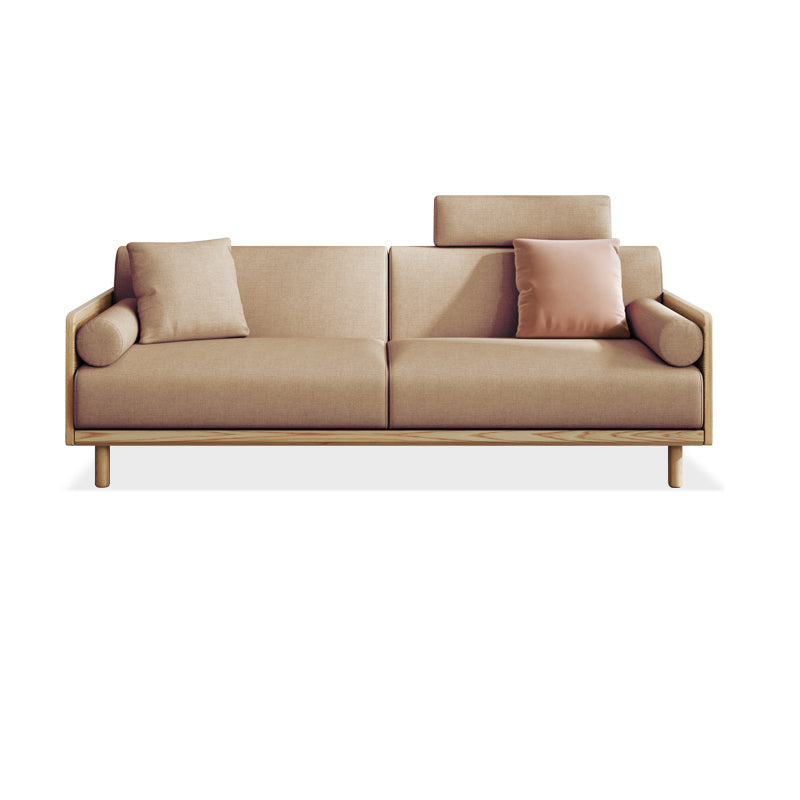 Linen Modern Sofa 33"W P Sofa Pillow Top Arm for Living Room Brown Clearhalo 'furn' 'furn_sofas' 'Furniture' 'furniture_sofas' 'kitchen' 'kitchen_sofas' 'Living Room Furniture' 'Sofa' 'sofas' 4608559