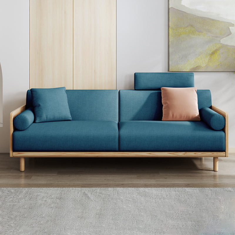 Linen Modern Sofa 33"W P Sofa Pillow Top Arm for Living Room Blue Clearhalo 'furn' 'furn_sofas' 'Furniture' 'furniture_sofas' 'kitchen' 'kitchen_sofas' 'Living Room Furniture' 'Sofa' 'sofas' 4608560