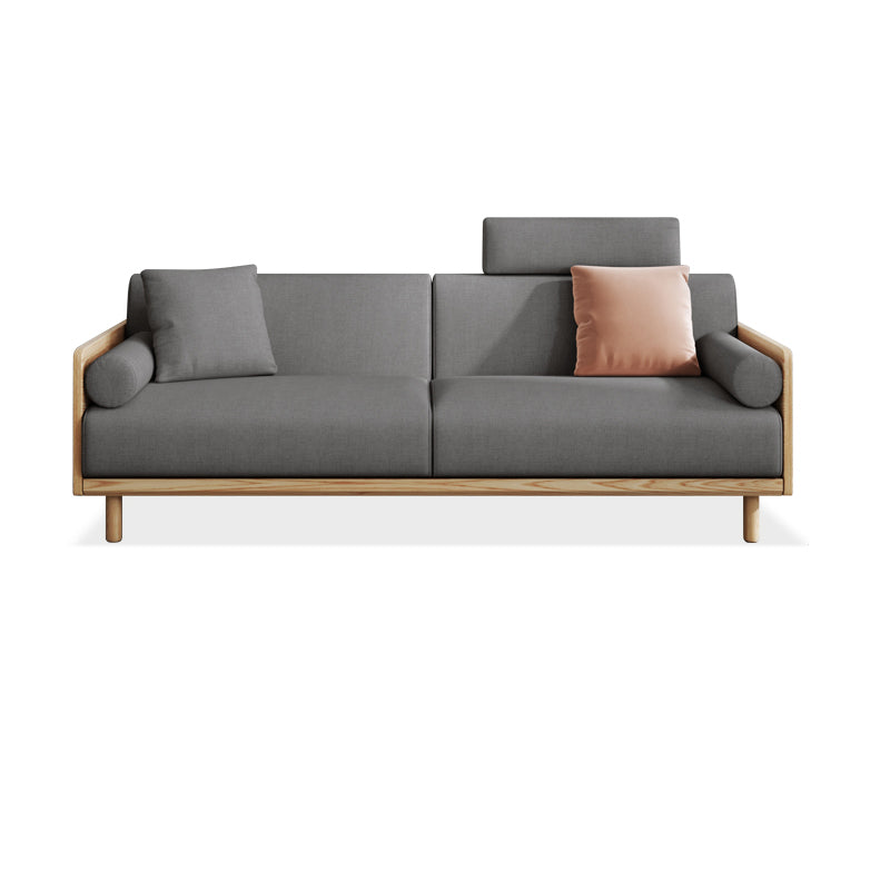 Linen Modern Sofa 33"W P Sofa Pillow Top Arm for Living Room Dark Gray Clearhalo 'furn' 'furn_sofas' 'Furniture' 'furniture_sofas' 'kitchen' 'kitchen_sofas' 'Living Room Furniture' 'Sofa' 'sofas' 4608561
