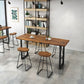 Brown Modern Style Bar Table Solid Wood and Iron Coffee Shop Bar Table Clearhalo 'Bar Furniture' 'Bar Tables' 'bar_tables' 'furn' 'furn_bar_tables' 'Furniture' 'furniture_bar_tables' 'Kitchen & Dining Furniture' 4610912