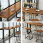Brown Modern Style Bar Table Solid Wood and Iron Coffee Shop Bar Table Clearhalo 'Bar Furniture' 'Bar Tables' 'bar_tables' 'furn' 'furn_bar_tables' 'Furniture' 'furniture_bar_tables' 'Kitchen & Dining Furniture' 4610915