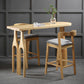 Solid Wood Counter Table with Specialty Table Top Legs Table - 41.3" H Clearhalo 'Bar Furniture' 'Bar Tables' 'bar_tables' 'furn' 'furn_bar_tables' 'Furniture' 'furniture_bar_tables' 'Kitchen & Dining Furniture' 4610958