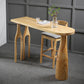 Solid Wood Counter Table with Specialty Table Top Legs Table - 41.3" H Clearhalo 'Bar Furniture' 'Bar Tables' 'bar_tables' 'furn' 'furn_bar_tables' 'Furniture' 'furniture_bar_tables' 'Kitchen & Dining Furniture' 4610959