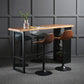 Industrial Wood Pub Table with Rectangle Table Top Trestle Table - 41.3" H 55.1"L x 19.7"W x 41.3"H Without Chairs Clearhalo 'Bar Furniture' 'Bar Tables' 'bar_tables' 'furn' 'furn_bar_tables' 'Furniture' 'furniture_bar_tables' 'Kitchen & Dining Furniture' 4610972