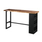 Industrial Wood Pub Table with Rectangle Table Top Trestle Table - 41.3" H Without Chairs Clearhalo 'Bar Furniture' 'Bar Tables' 'bar_tables' 'furn' 'furn_bar_tables' 'Furniture' 'furniture_bar_tables' 'Kitchen & Dining Furniture' 4610975