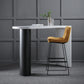 Industrial Wood Pub Table with Specialty Table Top Double Pedestal Table - 41.3" H 63"L x 19.7"W x 41.3"H Without Chairs Clearhalo 'Bar Furniture' 'Bar Tables' 'bar_tables' 'furn' 'furn_bar_tables' 'Furniture' 'furniture_bar_tables' 'Kitchen & Dining Furniture' 4611008