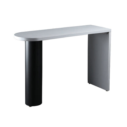Industrial Wood Pub Table with Specialty Table Top Double Pedestal Table - 41.3" H Without Chairs Clearhalo 'Bar Furniture' 'Bar Tables' 'bar_tables' 'furn' 'furn_bar_tables' 'Furniture' 'furniture_bar_tables' 'Kitchen & Dining Furniture' 4611012