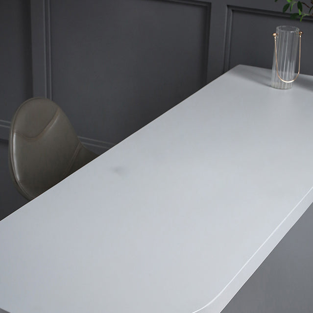 Industrial Wood Pub Table with Specialty Table Top Double Pedestal Table - 41.3" H Clearhalo 'Bar Furniture' 'Bar Tables' 'bar_tables' 'furn' 'furn_bar_tables' 'Furniture' 'furniture_bar_tables' 'Kitchen & Dining Furniture' 4611013