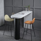 Industrial Wood Pub Table with Specialty Table Top Double Pedestal Table - 41.3" H Clearhalo 'Bar Furniture' 'Bar Tables' 'bar_tables' 'furn' 'furn_bar_tables' 'Furniture' 'furniture_bar_tables' 'Kitchen & Dining Furniture' 4611017