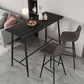 Modern Marble Table with Rectangle Table Top Black Trestle Table - 41.3" H Clearhalo 'Bar Furniture' 'Bar Tables' 'bar_tables' 'furn' 'furn_bar_tables' 'Furniture' 'furniture_bar_tables' 'Kitchen & Dining Furniture' 4611042