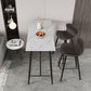 Modern Marble Table with Rectangle Table Top Black Trestle Table - 41.3" H Clearhalo 'Bar Furniture' 'Bar Tables' 'bar_tables' 'furn' 'furn_bar_tables' 'Furniture' 'furniture_bar_tables' 'Kitchen & Dining Furniture' 4611043
