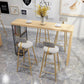 Solid Wood Counter Table with Rectangle Table Top Double Pedestal Table - 41.3" H Clearhalo 'Bar Furniture' 'Bar Tables' 'bar_tables' 'furn' 'furn_bar_tables' 'Furniture' 'furniture_bar_tables' 'Kitchen & Dining Furniture' 4611054