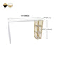 Solid Wood Counter Table with Rectangle Table Top Double Pedestal Table - 41.3" H Clearhalo 'Bar Furniture' 'Bar Tables' 'bar_tables' 'furn' 'furn_bar_tables' 'Furniture' 'furniture_bar_tables' 'Kitchen & Dining Furniture' 4611061