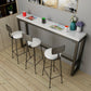 Wood Counter Table with Rectangle Table Top Trestle Table - 41.3" H Black Without Chairs Clearhalo 'Bar Furniture' 'Bar Tables' 'bar_tables' 'furn' 'furn_bar_tables' 'Furniture' 'furniture_bar_tables' 'Kitchen & Dining Furniture' 4611068
