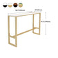 Wood Counter Table with Rectangle Table Top Trestle Table - 41.3" H Clearhalo 'Bar Furniture' 'Bar Tables' 'bar_tables' 'furn' 'furn_bar_tables' 'Furniture' 'furniture_bar_tables' 'Kitchen & Dining Furniture' 4611084