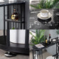 Marble Bistro Bar Desk with Specialty Table Top Double Pedestal Table - 41.3" H Clearhalo 'Bar Furniture' 'Bar Tables' 'bar_tables' 'furn' 'furn_bar_tables' 'Furniture' 'furniture_bar_tables' 'Kitchen & Dining Furniture' 4611108