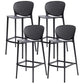 Modern Armless Backrest Counter Stool Plastic Balcony Bar Stool Black 4 Piece Set Clearhalo 'Bar Furniture' 'Bar Stools' 'bar_stools' 'furn' 'furn_bar_stools' 'furniture_bar_stools' 'Kitchen & Dining Furniture' 'kitchen&dining_furn' 'kitchen' 'kitchen_furn' Furniture' 4611202