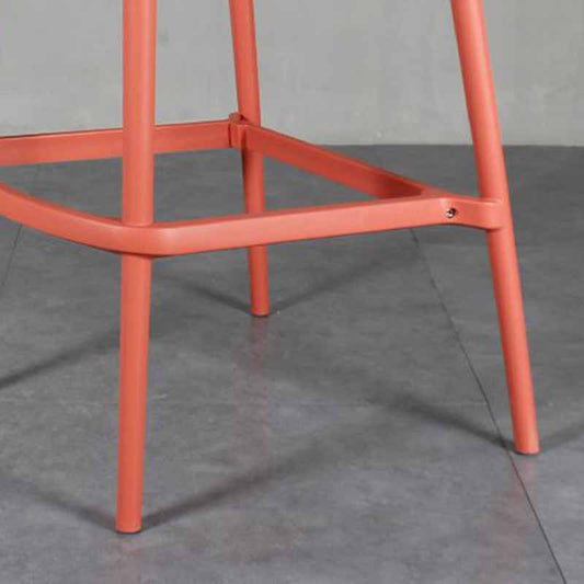Modern Armless Backrest Counter Stool Plastic Balcony Bar Stool Clearhalo 'Bar Furniture' 'Bar Stools' 'bar_stools' 'furn' 'furn_bar_stools' 'furniture_bar_stools' 'Kitchen & Dining Furniture' 'kitchen&dining_furn' 'kitchen' 'kitchen_furn' Furniture' 4611203