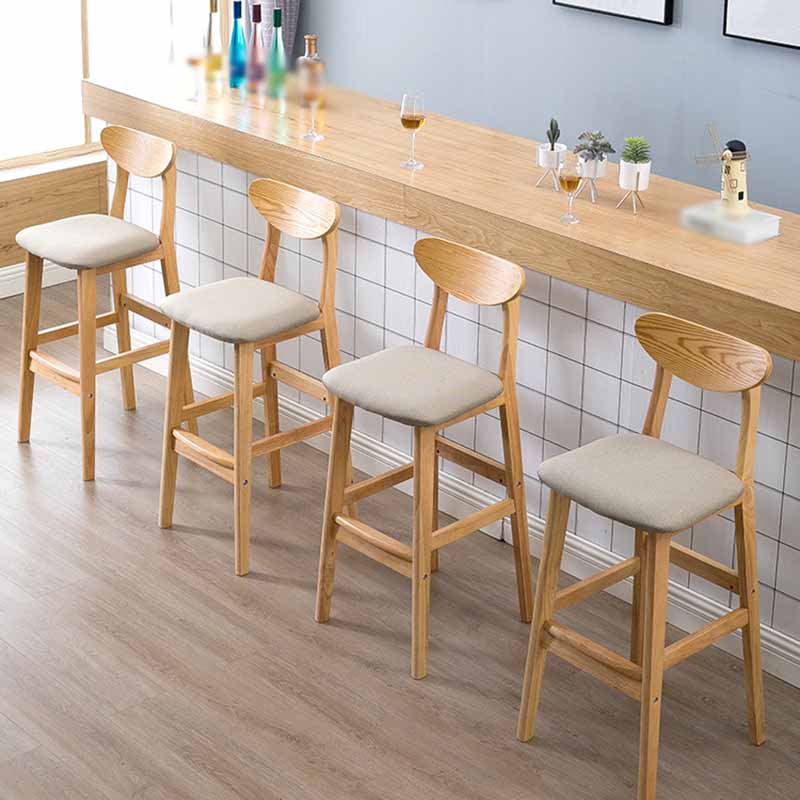 Contemporary Solid Wood Barstools Bristol Bar Stool with Footrest and Low Back Clearhalo 'Bar Furniture' 'Bar Stools' 'bar_stools' 'furn' 'furn_bar_stools' 'furniture_bar_stools' 'Kitchen & Dining Furniture' 'kitchen&dining_furn' 'kitchen' 'kitchen_furn' Furniture' 4611212