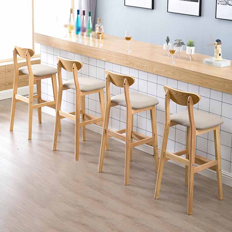 Contemporary Solid Wood Barstools Bristol Bar Stool with Footrest and Low Back Clearhalo 'Bar Furniture' 'Bar Stools' 'bar_stools' 'furn' 'furn_bar_stools' 'furniture_bar_stools' 'Kitchen & Dining Furniture' 'kitchen&dining_furn' 'kitchen' 'kitchen_furn' Furniture' 4611217