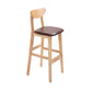 Contemporary Solid Wood Barstools Bristol Bar Stool with Footrest and Low Back Brown Clearhalo 'Bar Furniture' 'Bar Stools' 'bar_stools' 'furn' 'furn_bar_stools' 'furniture_bar_stools' 'Kitchen & Dining Furniture' 'kitchen&dining_furn' 'kitchen' 'kitchen_furn' Furniture' 4611222