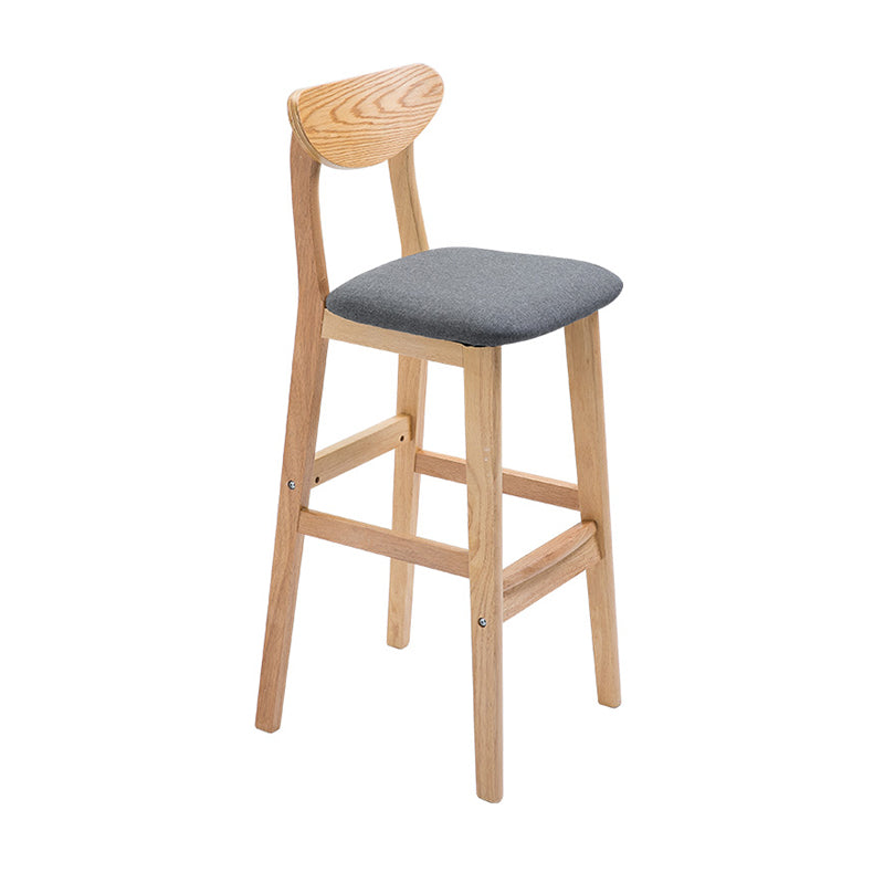 Contemporary Solid Wood Barstools Bristol Bar Stool with Footrest and Low Back Dark Gray Clearhalo 'Bar Furniture' 'Bar Stools' 'bar_stools' 'furn' 'furn_bar_stools' 'furniture_bar_stools' 'Kitchen & Dining Furniture' 'kitchen&dining_furn' 'kitchen' 'kitchen_furn' Furniture' 4611228