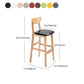 Contemporary Solid Wood Barstools Bristol Bar Stool with Footrest and Low Back Clearhalo 'Bar Furniture' 'Bar Stools' 'bar_stools' 'furn' 'furn_bar_stools' 'furniture_bar_stools' 'Kitchen & Dining Furniture' 'kitchen&dining_furn' 'kitchen' 'kitchen_furn' Furniture' 4611234