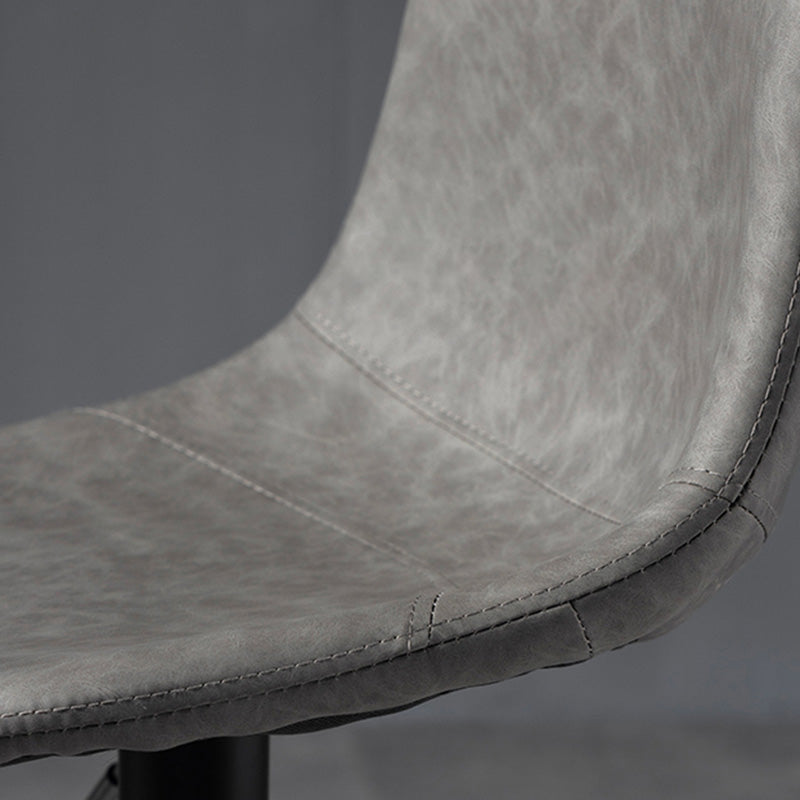 Industrial Style Bar-stool Leather Seat with Low Back for Kitchen Bar Clearhalo 'Bar Furniture' 'Bar Stools' 'bar_stools' 'furn' 'furn_bar_stools' 'furniture_bar_stools' 'Kitchen & Dining Furniture' 'kitchen&dining_furn' 'kitchen' 'kitchen_furn' Furniture' 4611249