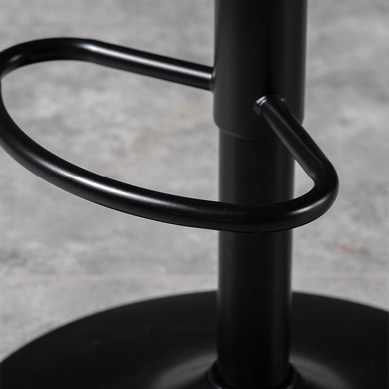 Industrial Style Bar-stool Leather Seat with Low Back for Kitchen Bar Clearhalo 'Bar Furniture' 'Bar Stools' 'bar_stools' 'furn' 'furn_bar_stools' 'furniture_bar_stools' 'Kitchen & Dining Furniture' 'kitchen&dining_furn' 'kitchen' 'kitchen_furn' Furniture' 4611252