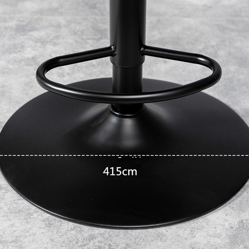 Industrial Style Bar-stool Leather Seat with Low Back for Kitchen Bar Clearhalo 'Bar Furniture' 'Bar Stools' 'bar_stools' 'furn' 'furn_bar_stools' 'furniture_bar_stools' 'Kitchen & Dining Furniture' 'kitchen&dining_furn' 'kitchen' 'kitchen_furn' Furniture' 4611254