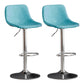Industrial Style Bar-stool Leather Seat with Low Back for Kitchen Bar Blue Silver 2 Piece Set Clearhalo 'Bar Furniture' 'Bar Stools' 'bar_stools' 'furn' 'furn_bar_stools' 'furniture_bar_stools' 'Kitchen & Dining Furniture' 'kitchen&dining_furn' 'kitchen' 'kitchen_furn' Furniture' 4611265