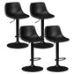 Industrial Style Bar-stool Leather Seat with Low Back for Kitchen Bar Black Black 4 Piece Set Clearhalo 'Bar Furniture' 'Bar Stools' 'bar_stools' 'furn' 'furn_bar_stools' 'furniture_bar_stools' 'Kitchen & Dining Furniture' 'kitchen&dining_furn' 'kitchen' 'kitchen_furn' Furniture' 4611269