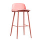 Industrial Style Bar-stool with 4 Legs Low Back PP Seat for Kitchen Bar Pink 1 Piece Clearhalo 'Bar Furniture' 'Bar Stools' 'bar_stools' 'furn' 'furn_bar_stools' 'furniture_bar_stools' 'Kitchen & Dining Furniture' 'kitchen&dining_furn' 'kitchen' 'kitchen_furn' Furniture' 4611284
